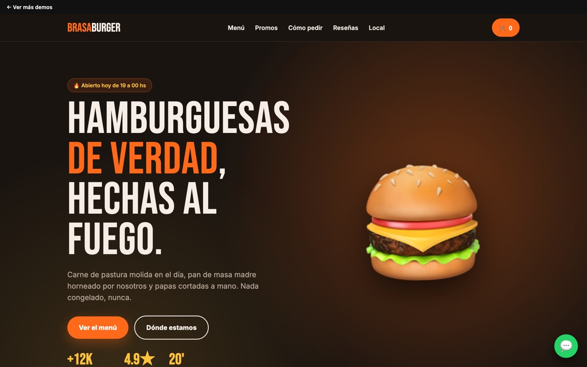 Captura del proyecto Brasa Burger